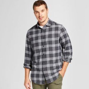 Goodfellow & Co.  Mens Gray Flannel Button Down Shirt Size S